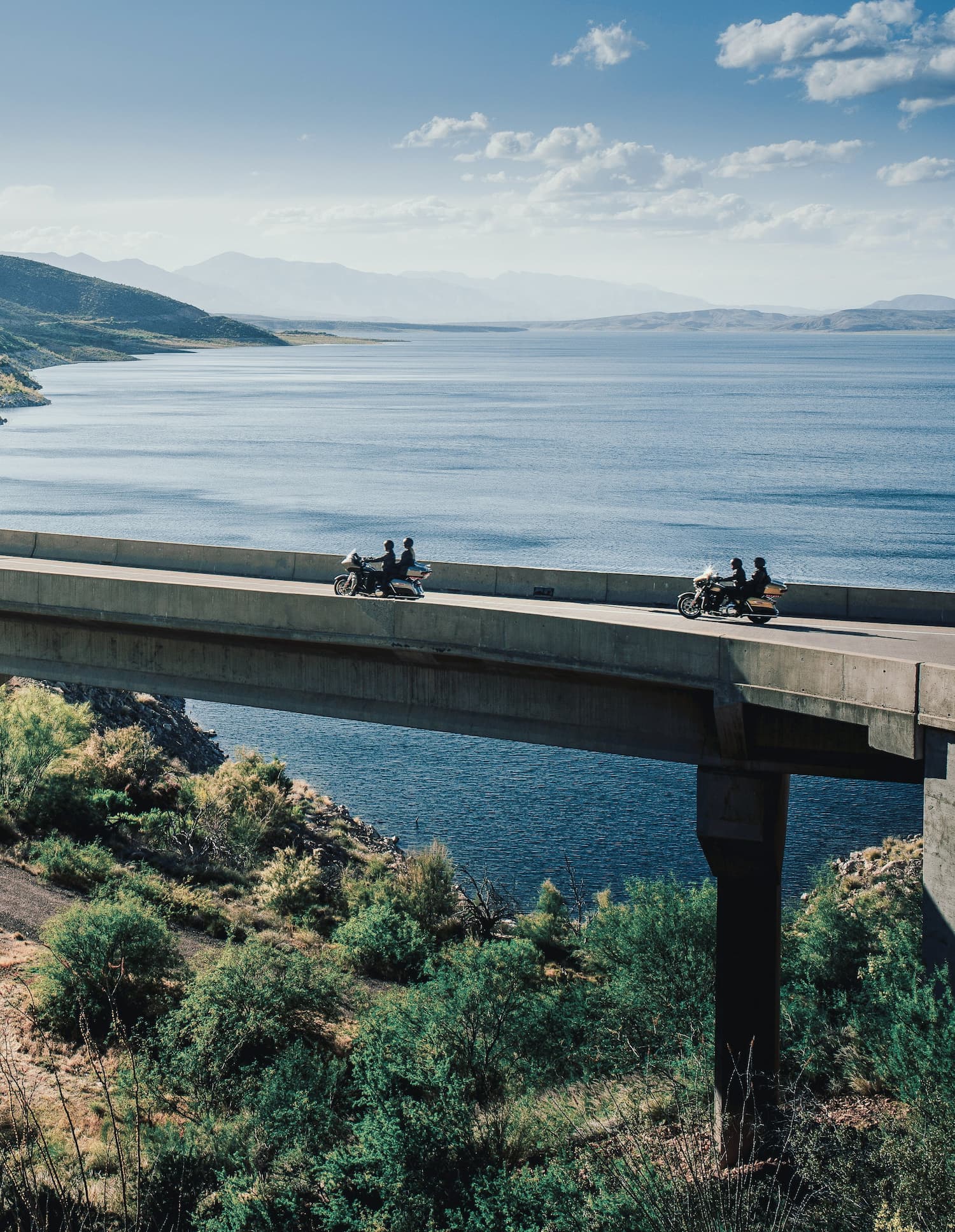 Person exploring wilderness with recreational vehicle